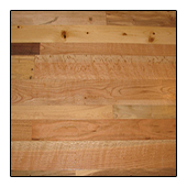 Closeup of TreeHugger Mixed Species Flooring