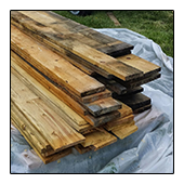 Pile of TreeHugger Lumber left to Air Dry